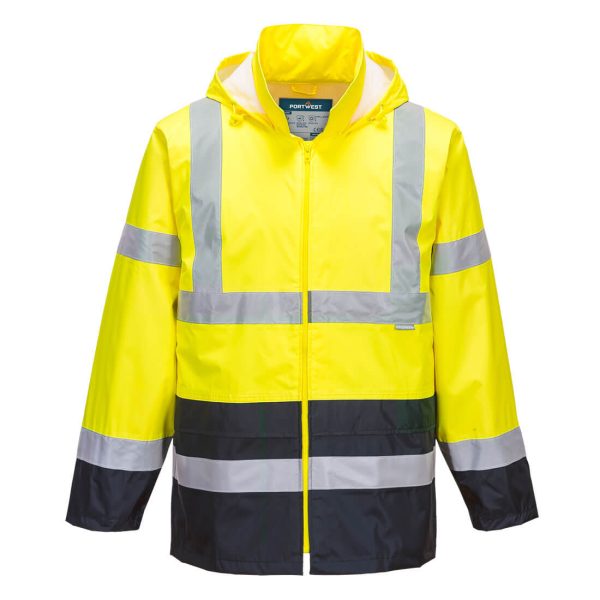 Portwest Hi-Vis Contrast Classic Rain Jacket - Image 15