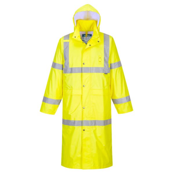 Portwest Hi-Vis Rain Coat 122cm - Image 7