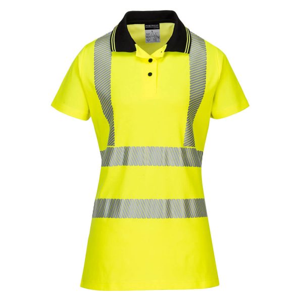 Portwest Hi-Vis Women's Cotton Comfort Pro Polo Shirt S/S - Image 13