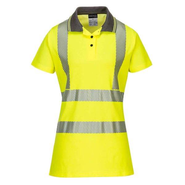 Portwest Hi-Vis Women's Cotton Comfort Pro Polo Shirt S/S - Image 19