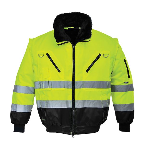 Portwest Hi-Vis 3-in-1 Contrast Pilot Jacket - Image 8