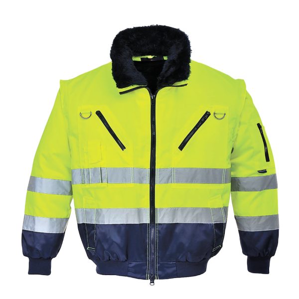 Portwest Hi-Vis 3-in-1 Contrast Pilot Jacket - Image 14