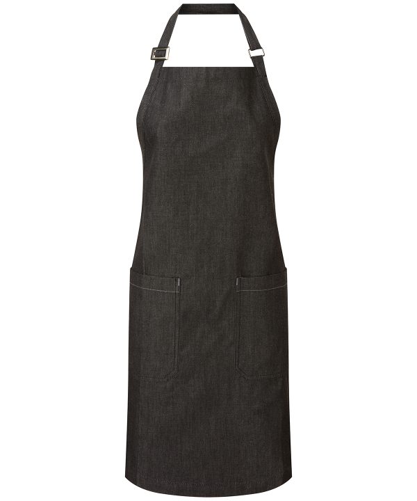 Premier Cotton Denim Bib Apron, Organic And Fairtrade Certified - Image 2