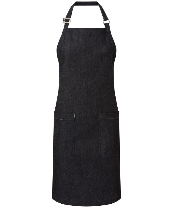 Premier Cotton Denim Bib Apron, Organic And Fairtrade Certified - Image 3