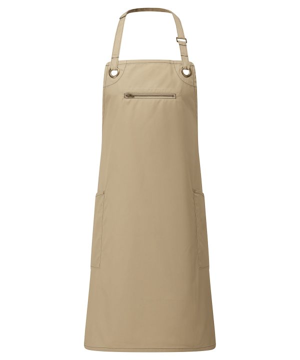 Premier Barley Contrast Stitch Bib Apron - Image 2