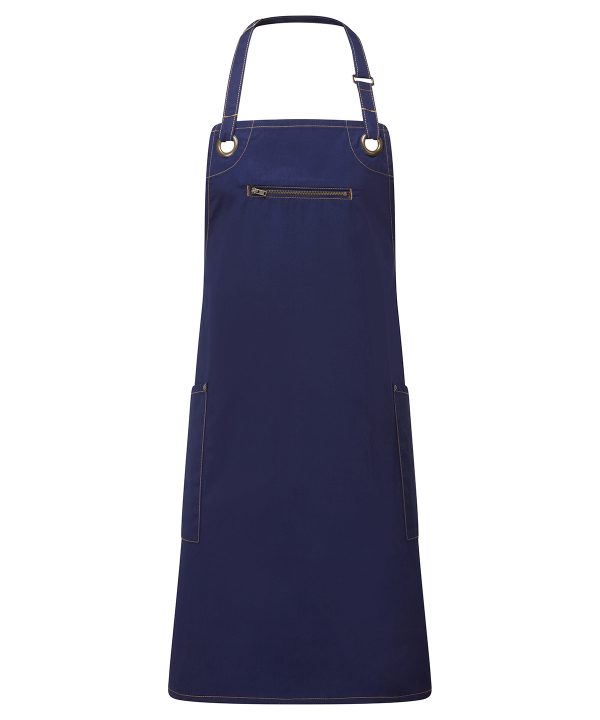 Premier Barley Contrast Stitch Bib Apron - Image 3