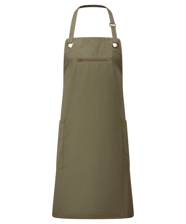 Premier Barley Contrast Stitch Bib Apron - Image 4