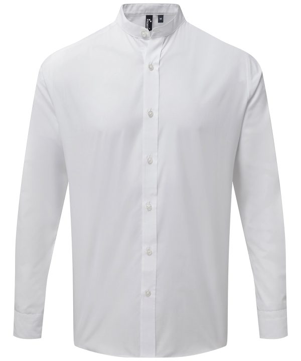 Premier Banded Collar Grandad Long Sleeve Shirt