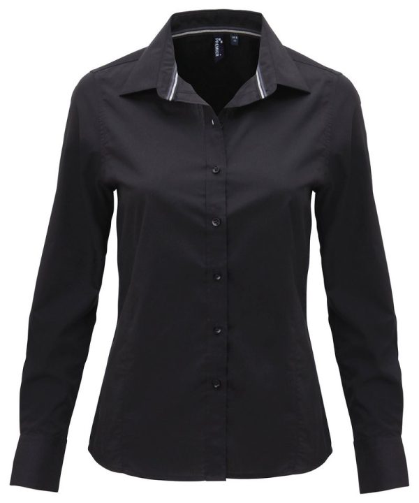 Premier Women`s Long Sleeve Fitted "Friday Bar Shirt"