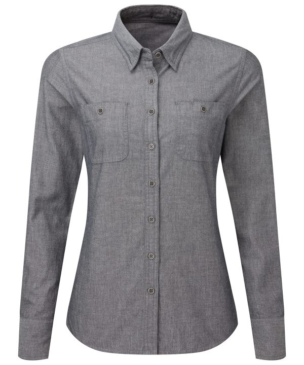 Premier Women`s Chambray Shirt, Organic And Fairtrade Certified