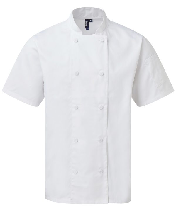 Premier Chefs Coolchecker Short Sleeve Jacket - Image 2