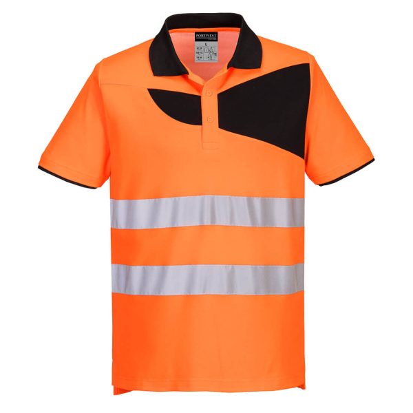 Portwest PW2 Hi-Vis Cotton Comfort Polo Shirt S/S