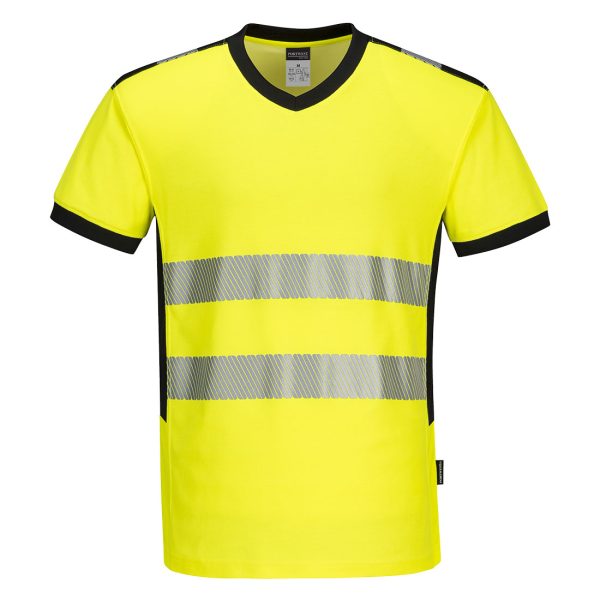 Portwest PW3 Hi-Vis V-Neck Mesh Insert T-Shirt S/S - Image 8