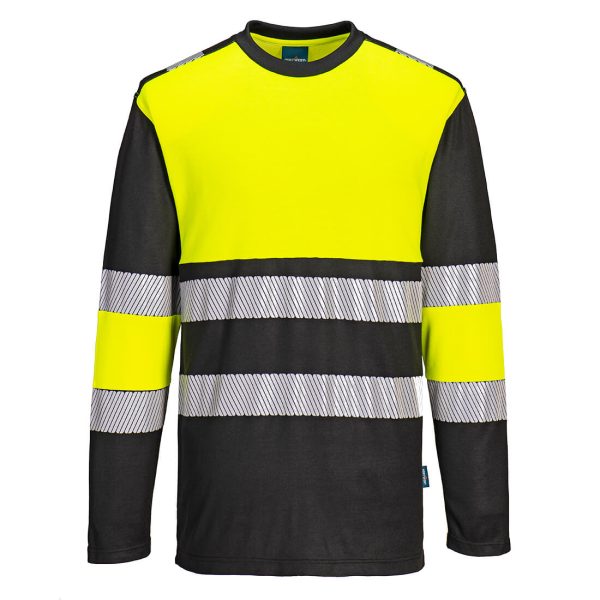 Portwest PW3 Hi-Vis Cotton Comfort Class 1 T-Shirt L/S - Image 8