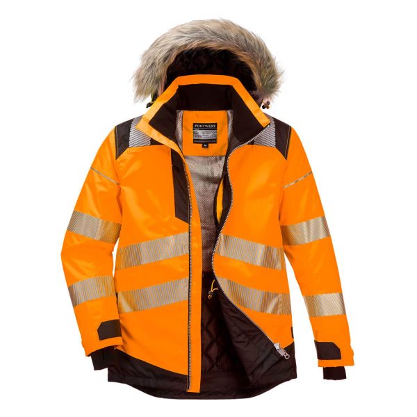 Portwest PW3 Hi-Vis Winter Parka Jacket