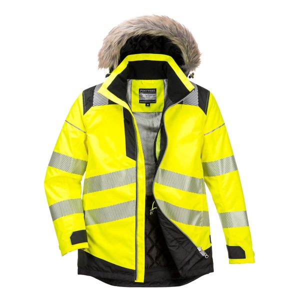 Portwest PW3 Hi-Vis Winter Parka Jacket - Image 8