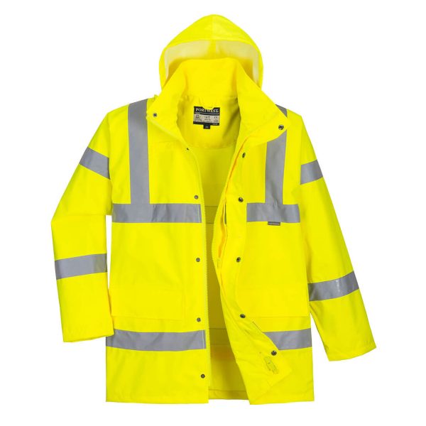 Portwest Hi-Vis Breathable Rain Traffic Jacket - Image 7