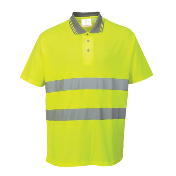 Portwest Hi-Vis Cotton Comfort Polo Shirt S/S - Image 9