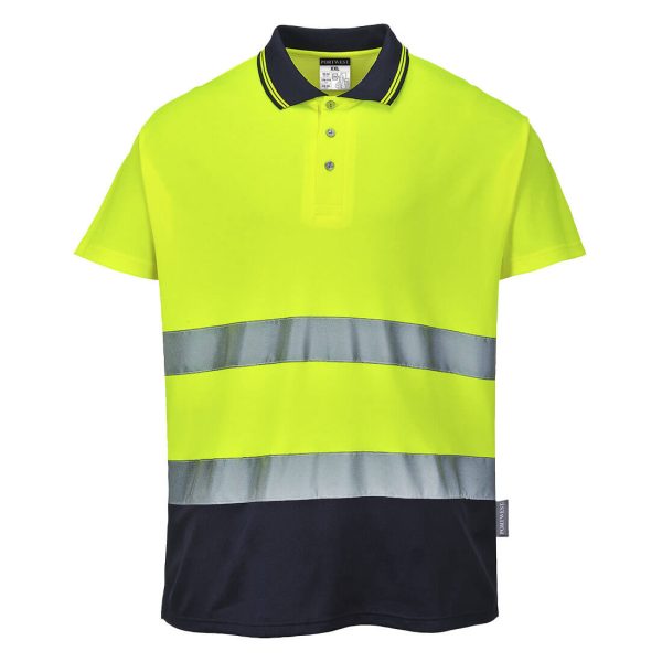 Portwest Hi-Vis Cotton Comfort Contrast Polo Shirt S/S - Image 8