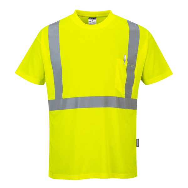 Portwest Hi-Vis Pocket T-Shirt S/S