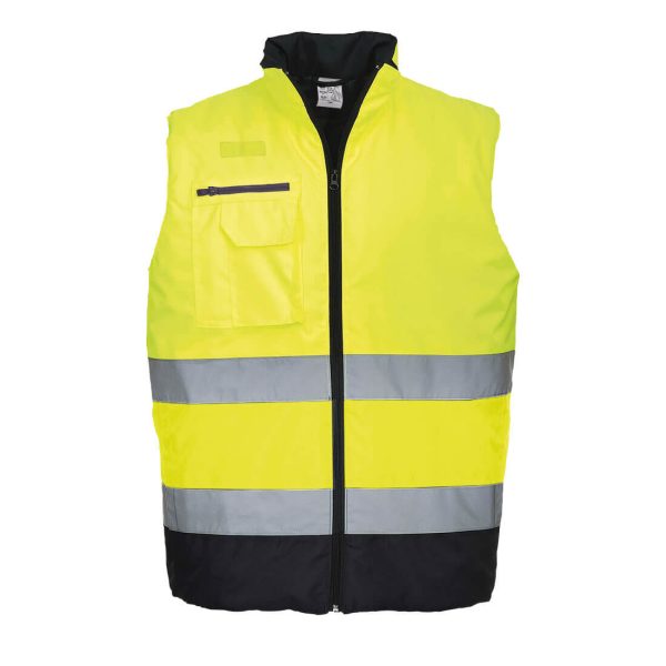 Portwest Hi-Vis Contrast Bodywarmer