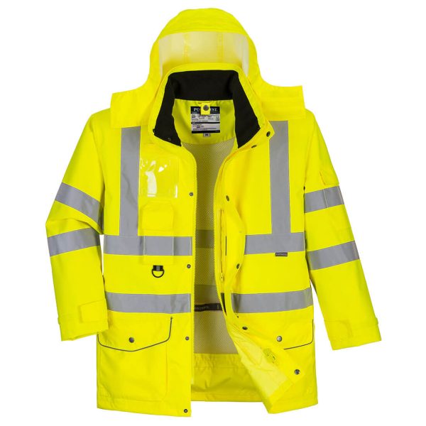 Portwest Hi-Vis Breathable 7-in-1 Traffic Jacket - Image 10