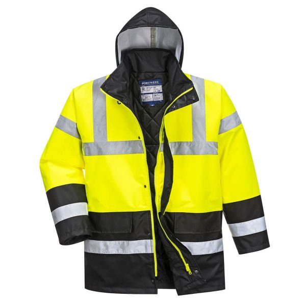 Portwest Hi-Vis Contrast Winter Traffic Jacket - Image 7