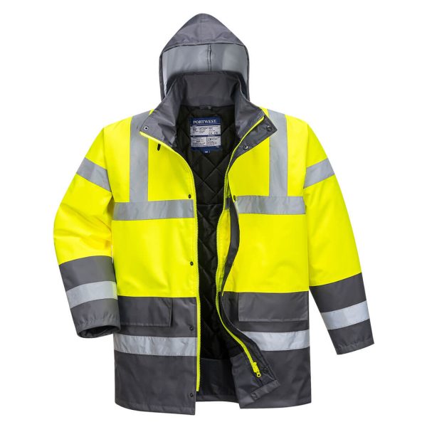 Portwest Hi-Vis Contrast Winter Traffic Jacket - Image 30