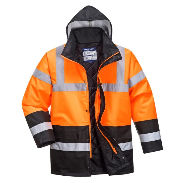 Portwest Hi-Vis Contrast Winter Traffic Jacket - Image 44