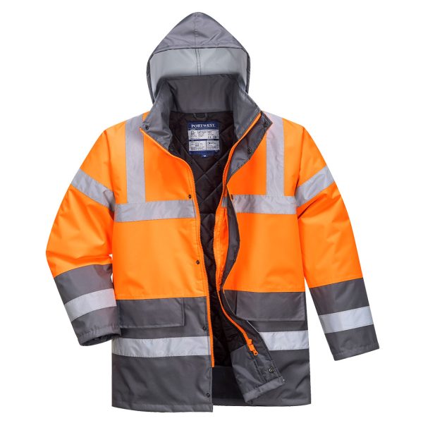 Portwest Hi-Vis Contrast Winter Traffic Jacket - Image 50