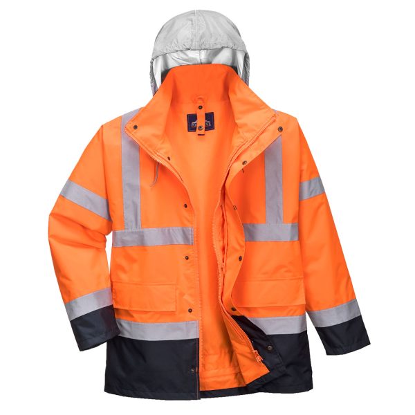 Portwest Hi-Vis 4-in-1 Contrast Traffic Jacket