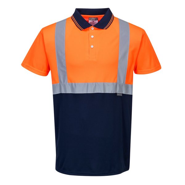 Portwest Hi-Vis Contrast Polo Shirt S/S