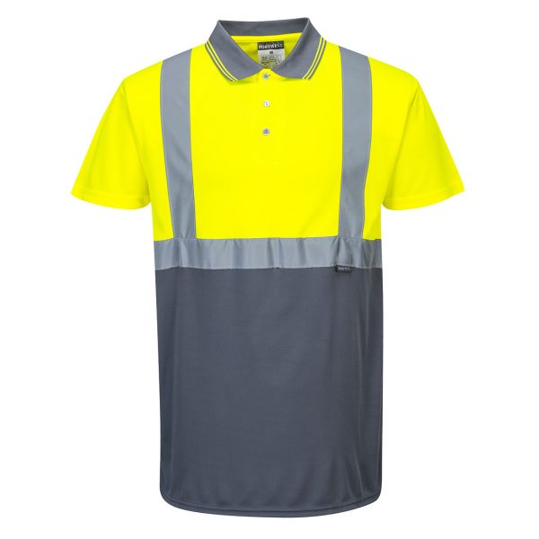 Portwest Hi-Vis Contrast Polo Shirt S/S - Image 9