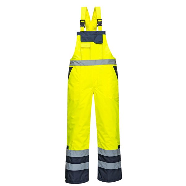 Portwest Hi-Vis Contrast Winter Bib and Brace - Image 7