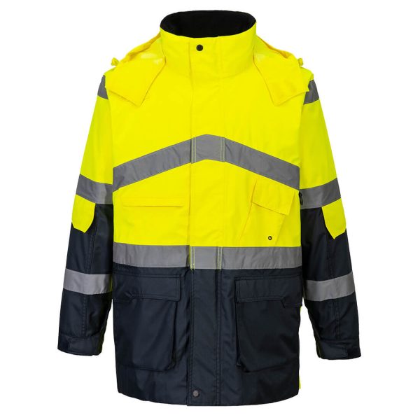 Portwest Hi-Vis Breathable Contrast Rain Jacket