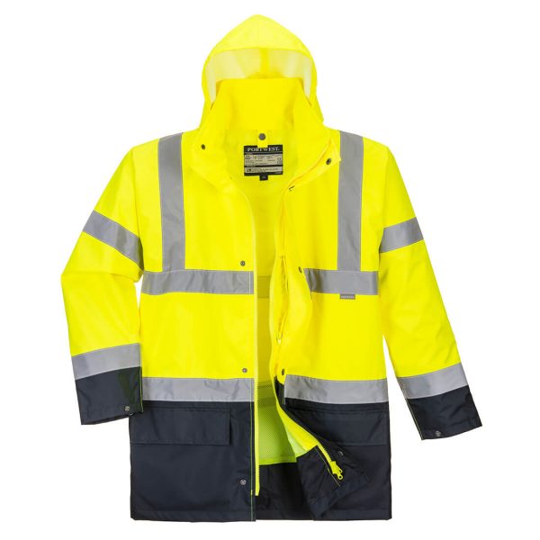 Portwest Hi-Vis 5-in-1 Contrast Essential Jacket - Image 10