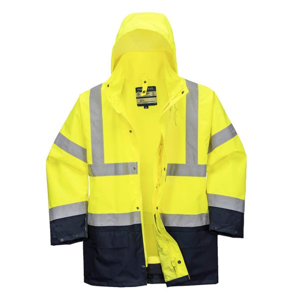 Portwest Hi-Vis 5-in-1 Contrast Essential Jacket - Image 16