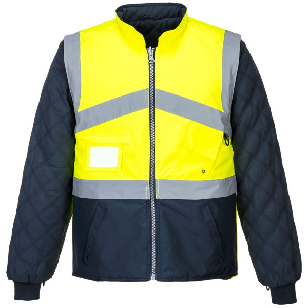 Portwest Hi-Vis Breathable 2-in-1 Contrast Reversible Jacket - Image 6