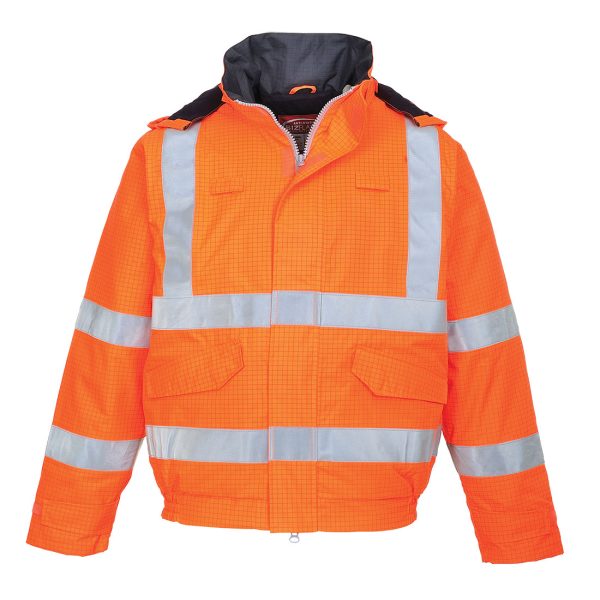 Portwest Bizflame Rain Hi-Vis Antistatic FR Bomber Jacket