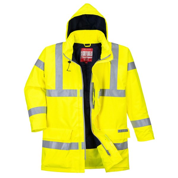 Portwest Bizflame Rain Hi-Vis Antistatic FR Jacket - Image 10