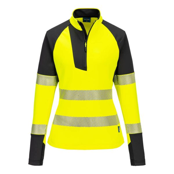 Portwest PW3 Hi-Vis Women's 1/4 Zip Sweatshirt - Image 8