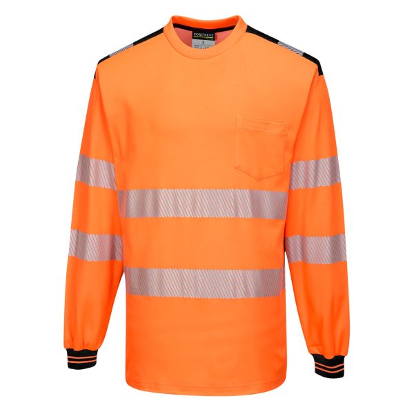 Portwest PW3 Hi-Vis Cotton Comfort T-Shirt L/S