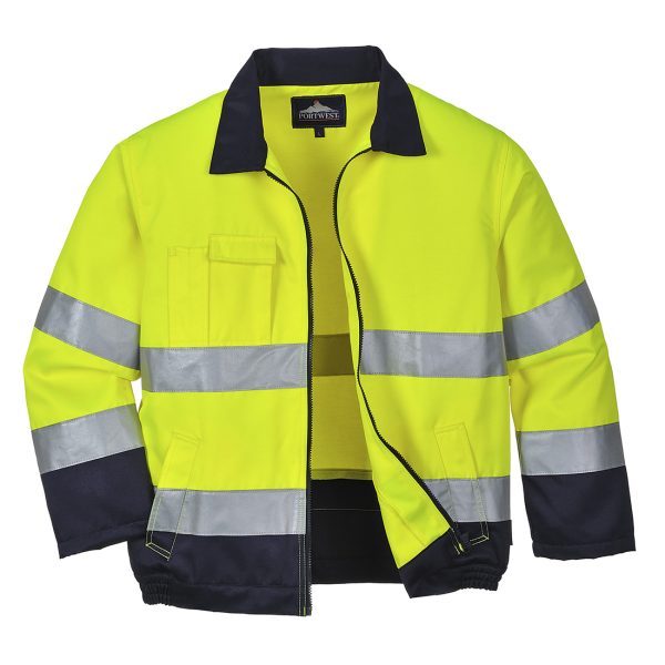 Portwest Madrid Hi-Vis Contrast Bomber Jacket - Image 7