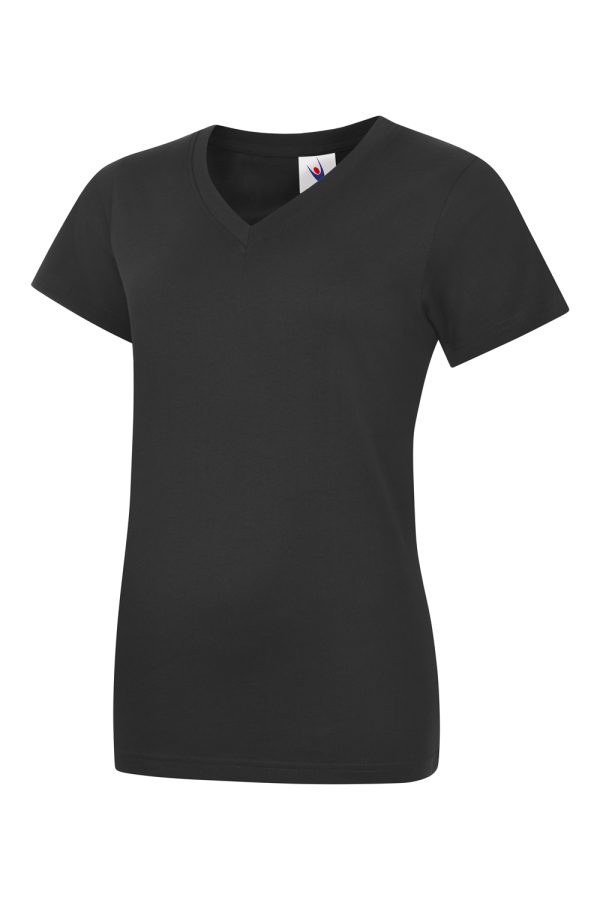 Uneek Ladies Classic V Neck T Shirt - Image 2