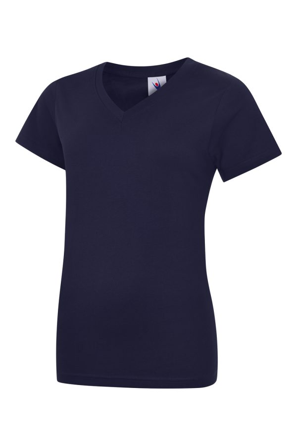 Uneek Ladies Classic V Neck T Shirt - Image 4