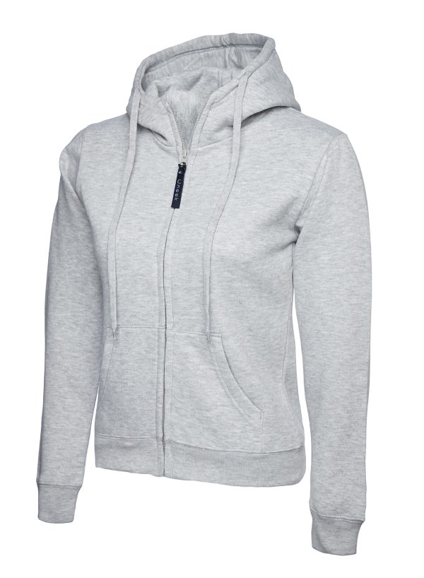 Uneek Ladies Classic Full Zip Hooded Sweatshirt - Image 4