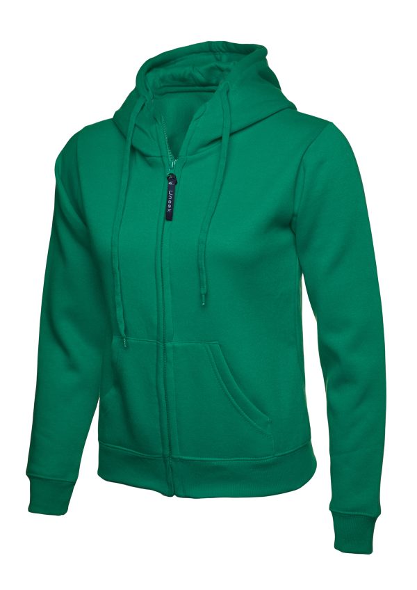 Uneek Ladies Classic Full Zip Hooded Sweatshirt - Image 5