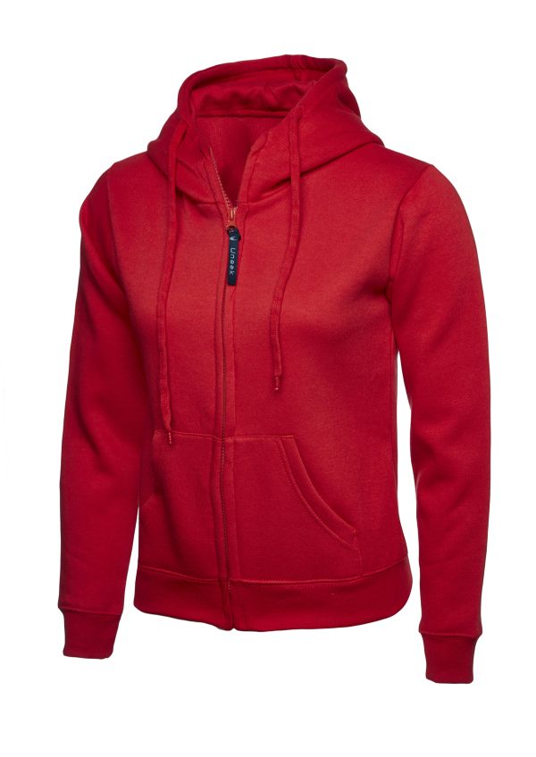 Uneek Ladies Classic Full Zip Hooded Sweatshirt - Image 10