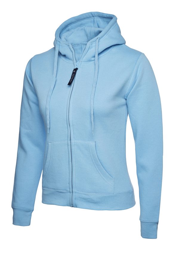 Uneek Ladies Classic Full Zip Hooded Sweatshirt - Image 11