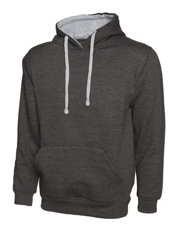 Uneek Contrast Hooded Sweatshirt - Image 4